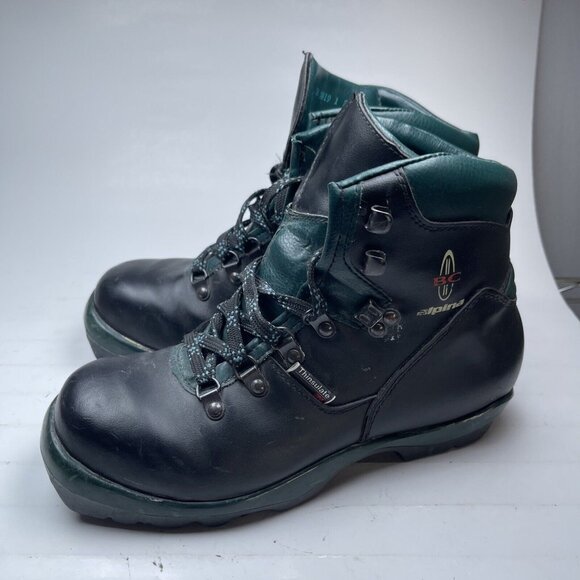 Alpina NNN BC Cross Country Ski Boots Black & green Size 38 EU - Picture 5 of 16